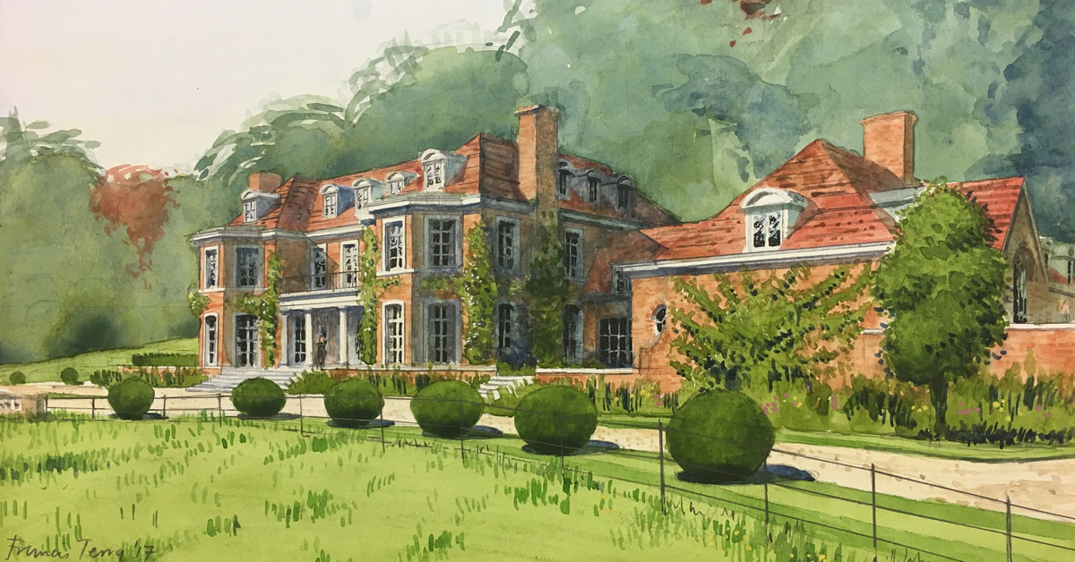 New Lutyens style houses designed by Francis Terry and Associates.